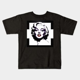 Bad Girl Marilyn Black and White Kids T-Shirt